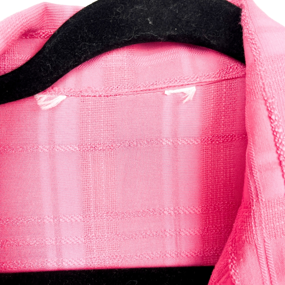 Pink Button-Up Textured Blouse - Picture 4 of 8